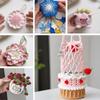Handmade Crochet Water Bottle Carrier Fruit Shaped Water Cup Mesh Bag  On-the-Go Drinks