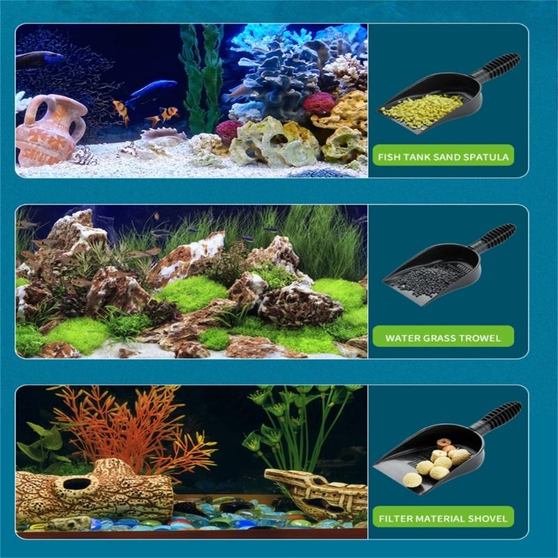 Fish Tanks Cleaning Shovel Gravel Sand Shovel Aquariums Cleaner Scraper Scooper
