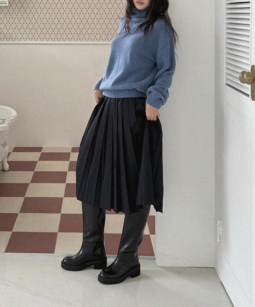 Moodnple Push Classic Long Boots 5Cm Black