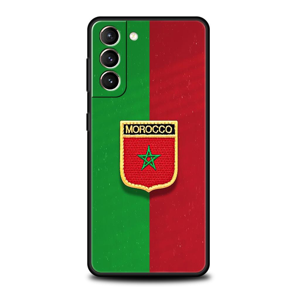 Mobile phonecase Moroccan flag Maroc passport Pattern Phone Case For Samsung Galaxy S26 S25 S24 S23 S22 Ultra S21 FE 5G Cover