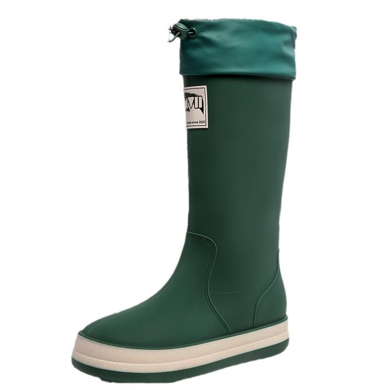 Fashion Outdoor Camping Water Shoes New Women's Bundle Waterproof Water Shoes Rain Boots Non-slip High Rubber Shoes