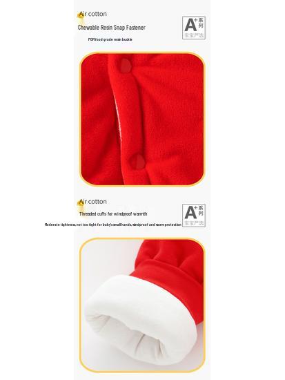 Red Festive Baby Jumpsuit for New Year & Winter Celebrations