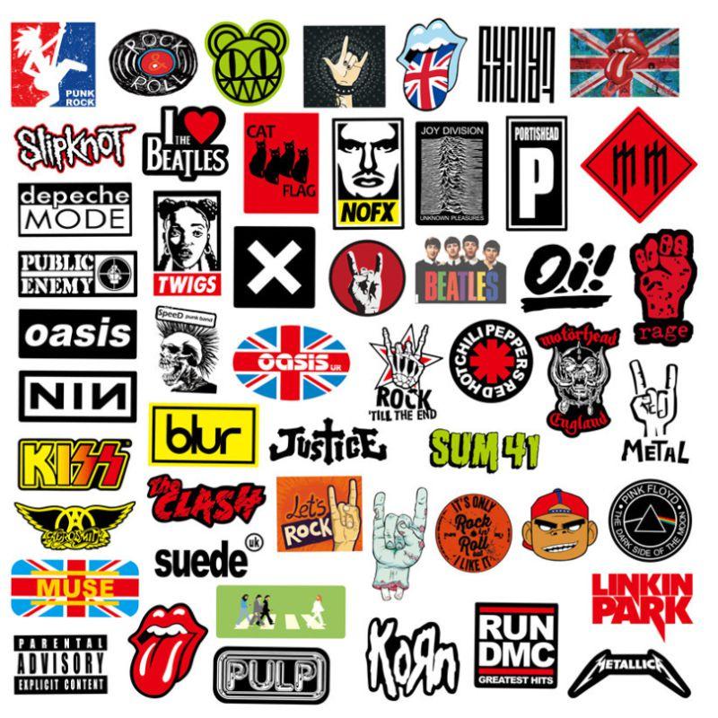 Heavy 100ps Punk Metal Rock Band Stickers Diy Graffiti Skateboard Computer Decal
