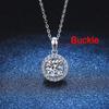 D color 1 Carat Real Moissanite Pendant Necklace For Women Pt950 100% S925 Sterling Silver Round Diamond Neck Chain Fine Jewelry