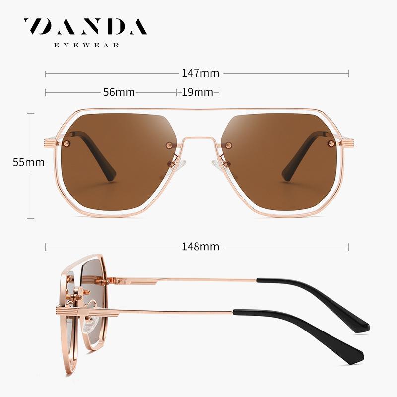 New Metal Polarized Sunglasses JS8575Outdoor Sun Protection Driving Sunglasses Fashionable Men's Square Frame Sunglasses