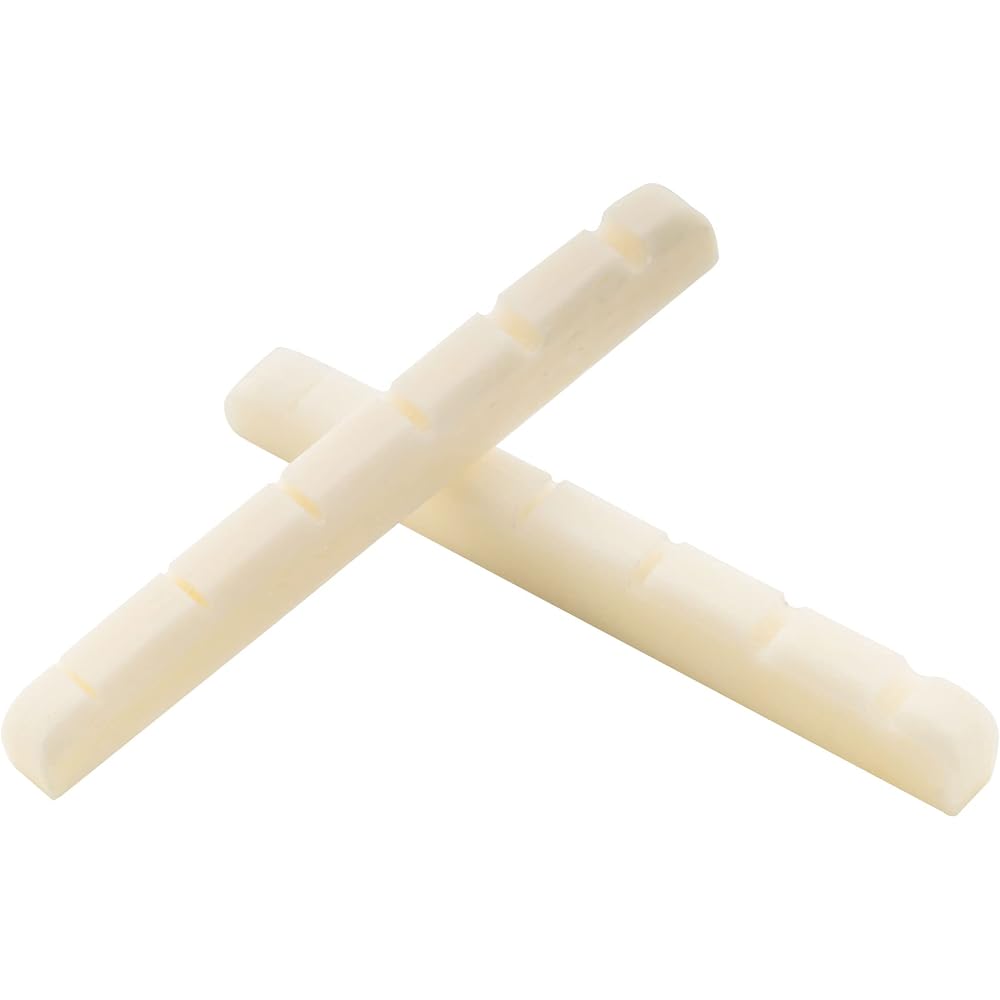 Musiclily 42mm Electric Guitar Ox Bone Nut Grooved Bone Nut Fender for Strat/Telecaster Guitars, ...