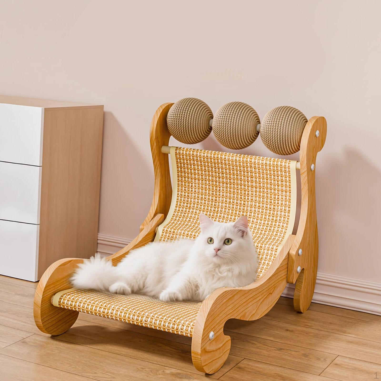 

Cat Sisal Chair, Cats Scratcher Toy, Furniture Protection, Cute Bed Pet Lounger for Indoor Cats,