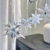 Weihnachten Nordisch ins Acryl Eiskristall Transparenter Anhänger Weihnachtsbaum DIY Schneeflocke Stern Dekoration Hängender Baum Sechsstern