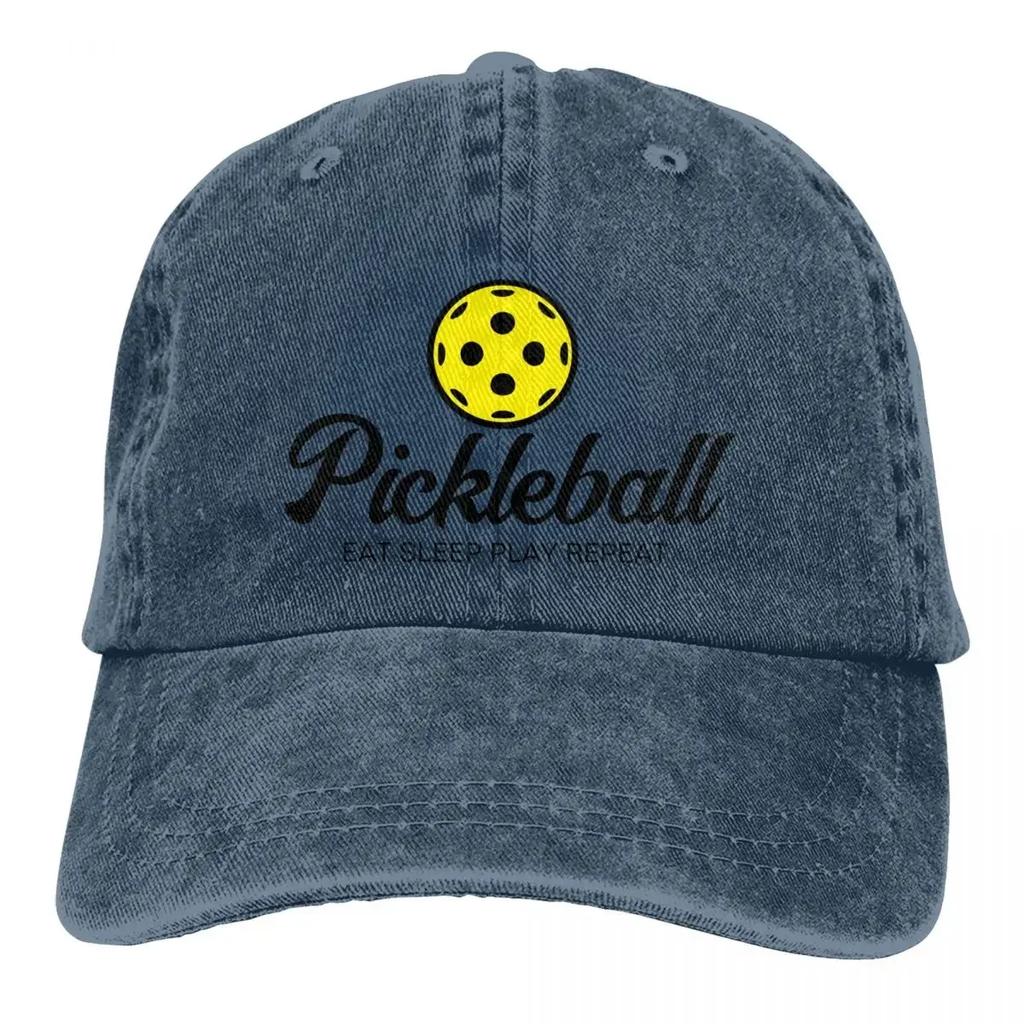 Pickleball Lover Enthusiasts Baseball Cap Merch Fashion Distressed Denim Racket Paddle Sport Headwear Men Summer Hats Cap