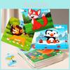 Wooden Children Puzzle With Animal Illustrations For Early Learning And Brain Development