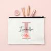 Personalized Name Makeup Bag Letter Wedding Bridesmaid Gift Travel Cosmetic Organizer Canvas Custom Bag Ladies Pencil Case Purse
