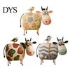 Rustic Farmhouse Shelf Decorations Creative Cow Sculpture with Bird, Resin Animal Figurine, Pastoral Statue, Gifts for Housewarming Artistic Tabletop
