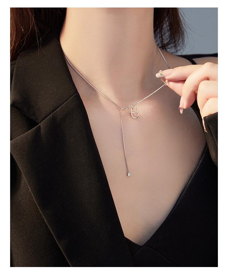 Banyan Tree S925 Silber Schweinenase Zirkon Anhänger Quaste Halskette für Frauen