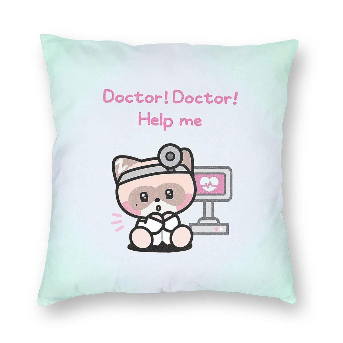 

Zerobaseone Doctor Doctor Pillowcase Polyester Linen Velvet Pattern Zip Decorative Throw Pillow Case Room Cushion Cover 18 30cmx30cm