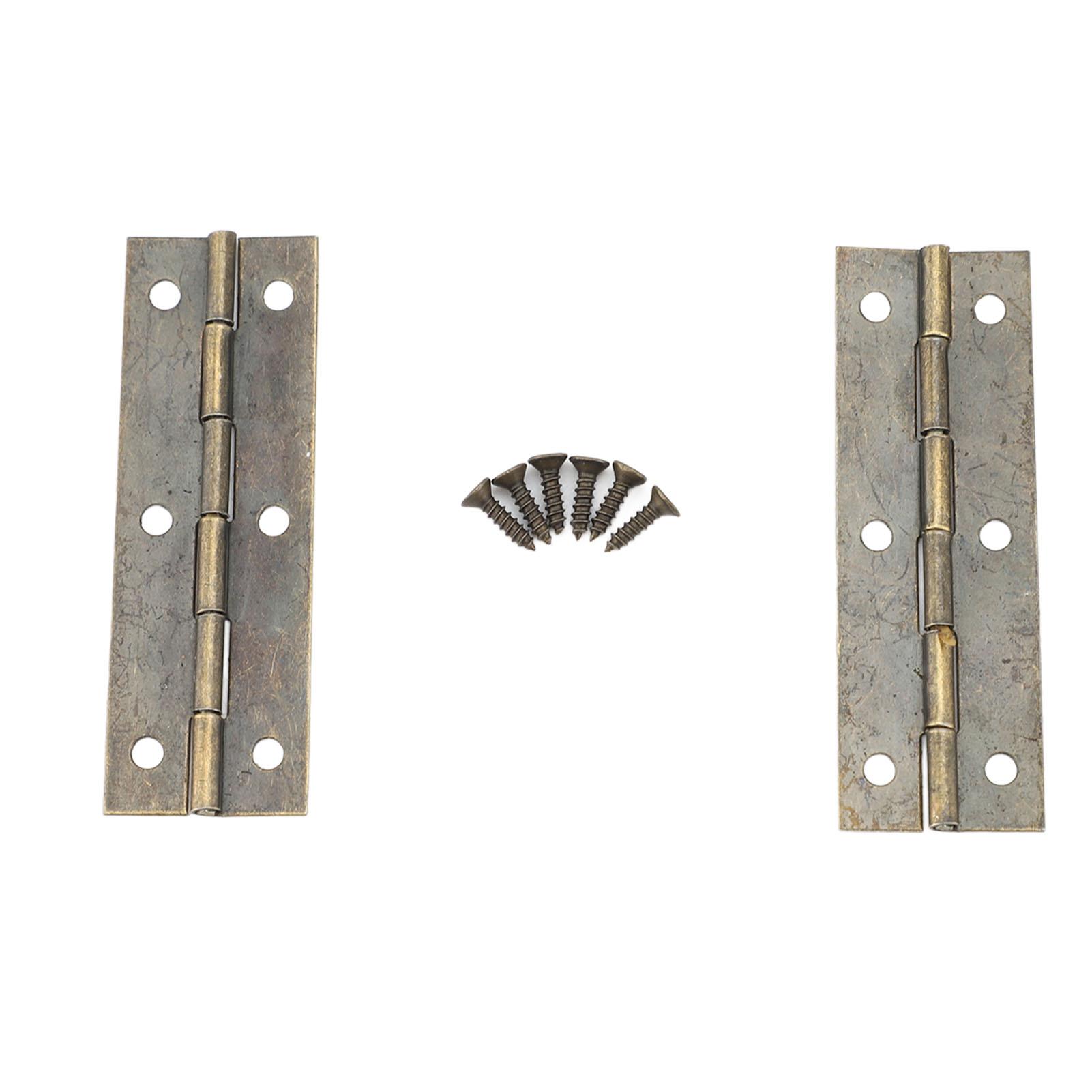 50 Pcs Door Hinge 58x19mm Vintage   Hvy Duty Iron Folding Butt Hinge for Sewing NaMachine Table Cabinet