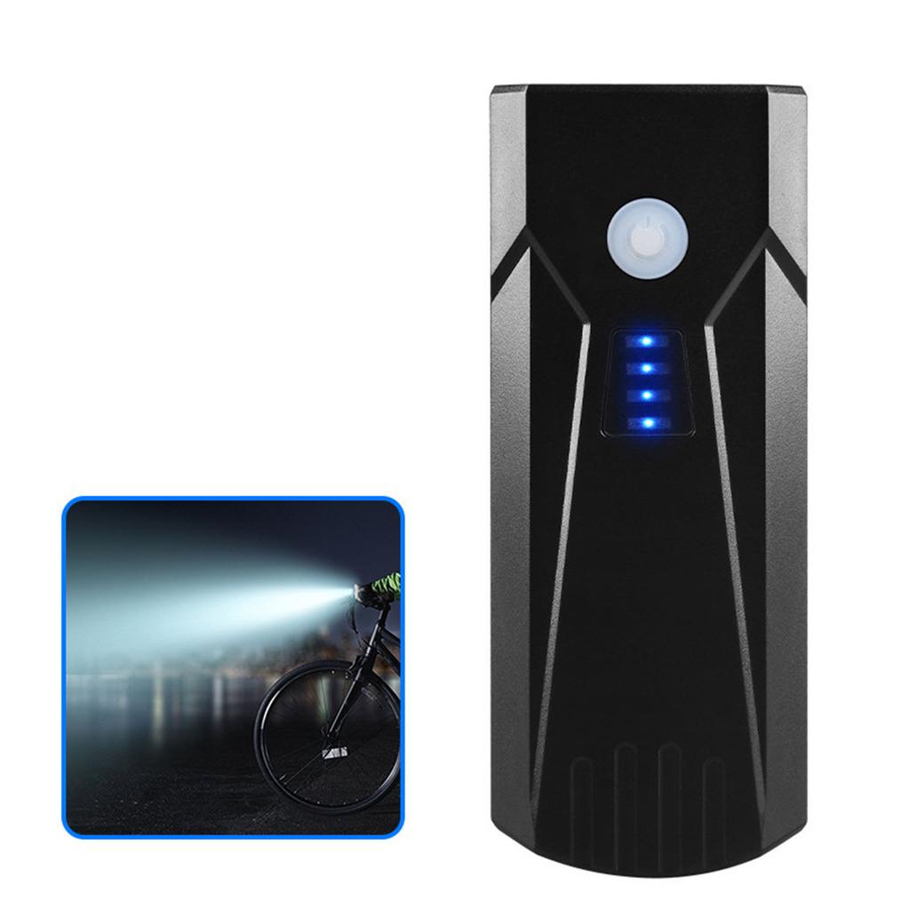 Bike Light with Loud Electric Horn ABS Rechargeable LED Mountain Bike Headlight for Night Riding