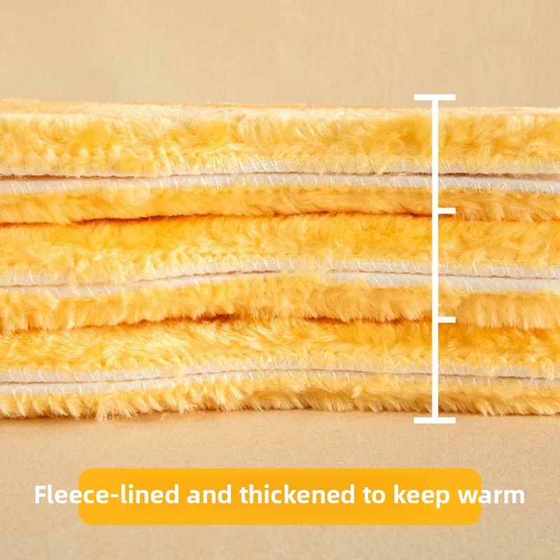One Pairs Winter Fleece-Lined Thick Warm Plush Insoles for Men and Women Cold-Proof Breathable Deodorant Foot Warmers