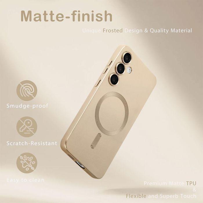 Coque de Protection - BOOLING - Samsung Galaxy A17 5G/4G - Silicone avec Anneau Magnétique Doré - 2 Vitres