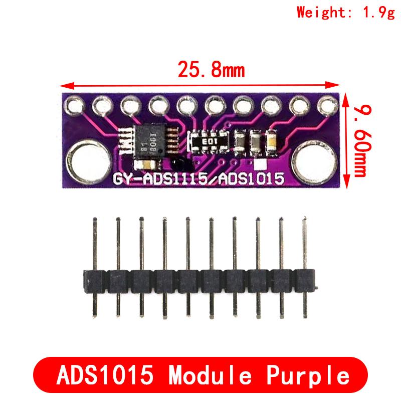 16 Bit I2C ADS1115 ADS1015 Module ADC 4 Channel with Pro Gain Amplifier 2.0V To 5.5V for Arduino RPi