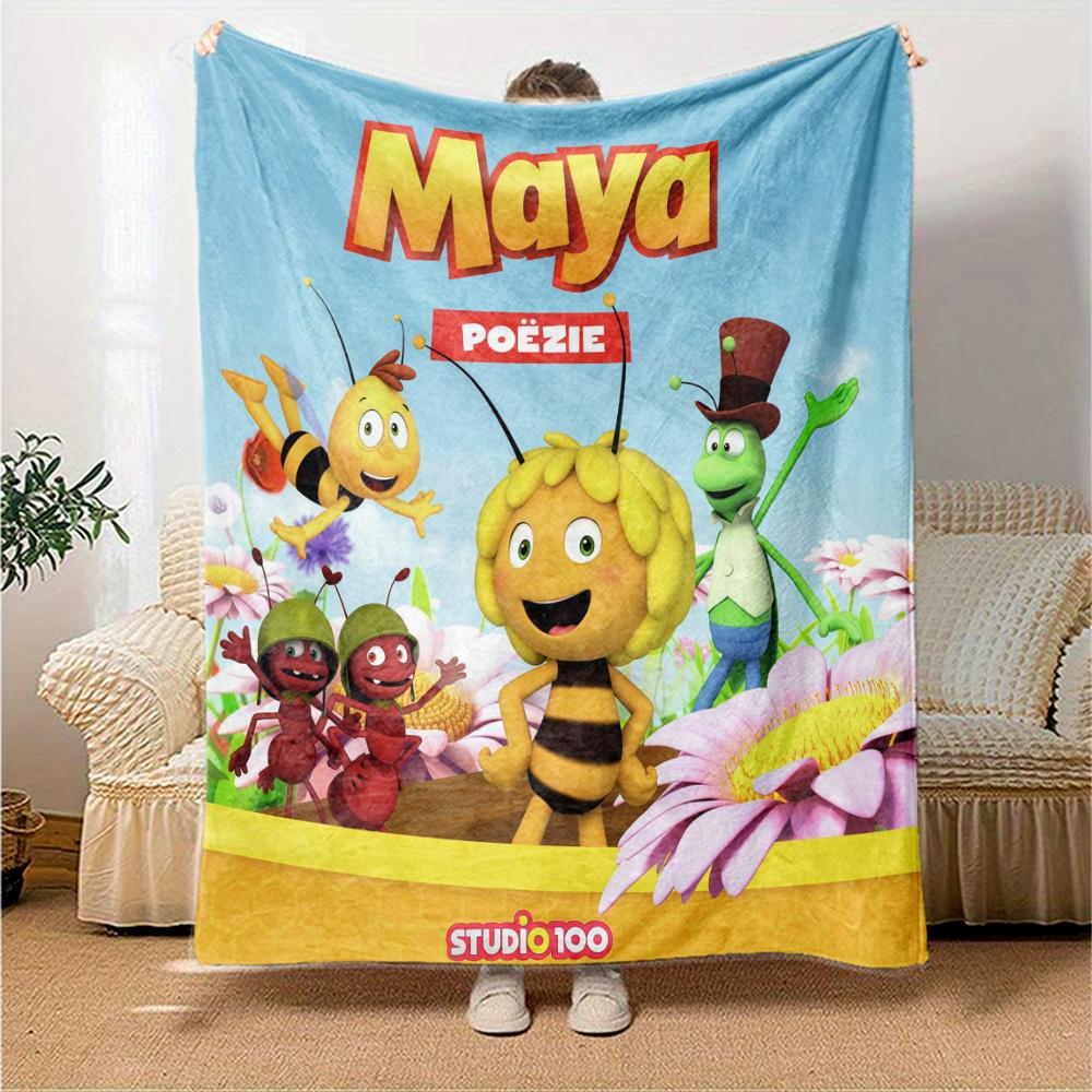 Maya Bee Blanket, High quality Comfortable for All Seasons, Home Decor, Warmth and Comfort