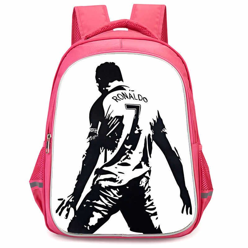 Cr7 Rucksack Hochauflösender Druck Große Kapazität Multifunktion Reißverschluss Oxford Rückenschutz Leichter Rucksack