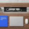 Adhesive Mount Under Desk Cable Management Tray PVC No Punch Cable Organizer  Study Room