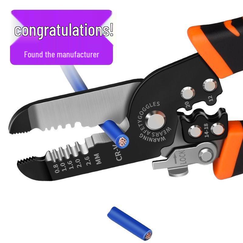 Electrician's 8-in-1 Multifunctional Wire Stripper & Cutter Pliers