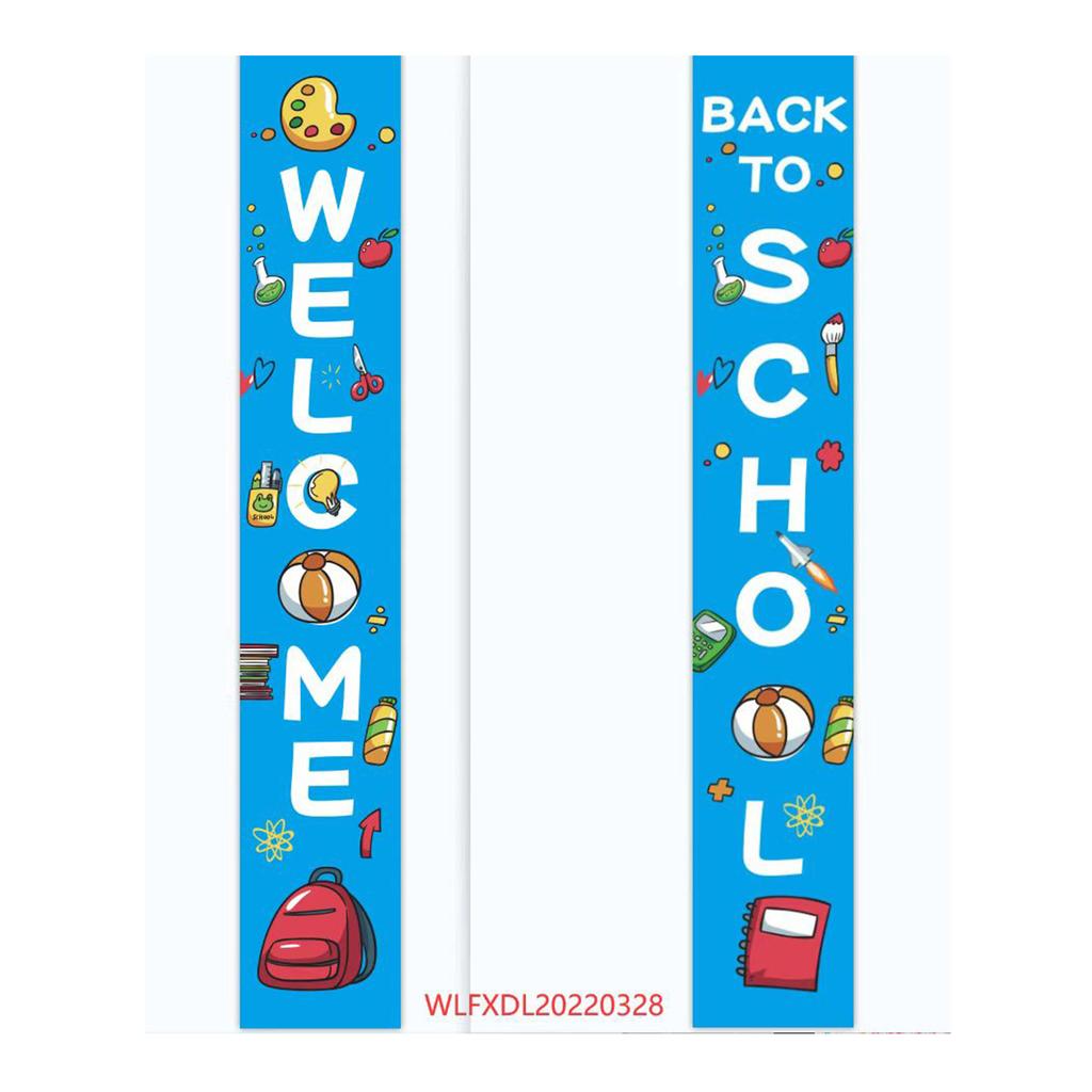 180X30 Opening School Classroom Door Atmosphere Decoration Polyester Cloth Couplet Flag Customization