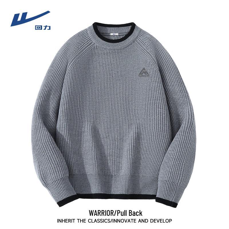 Мужской повседневный вязаный свитер Warrior с круглым вырезом XL
