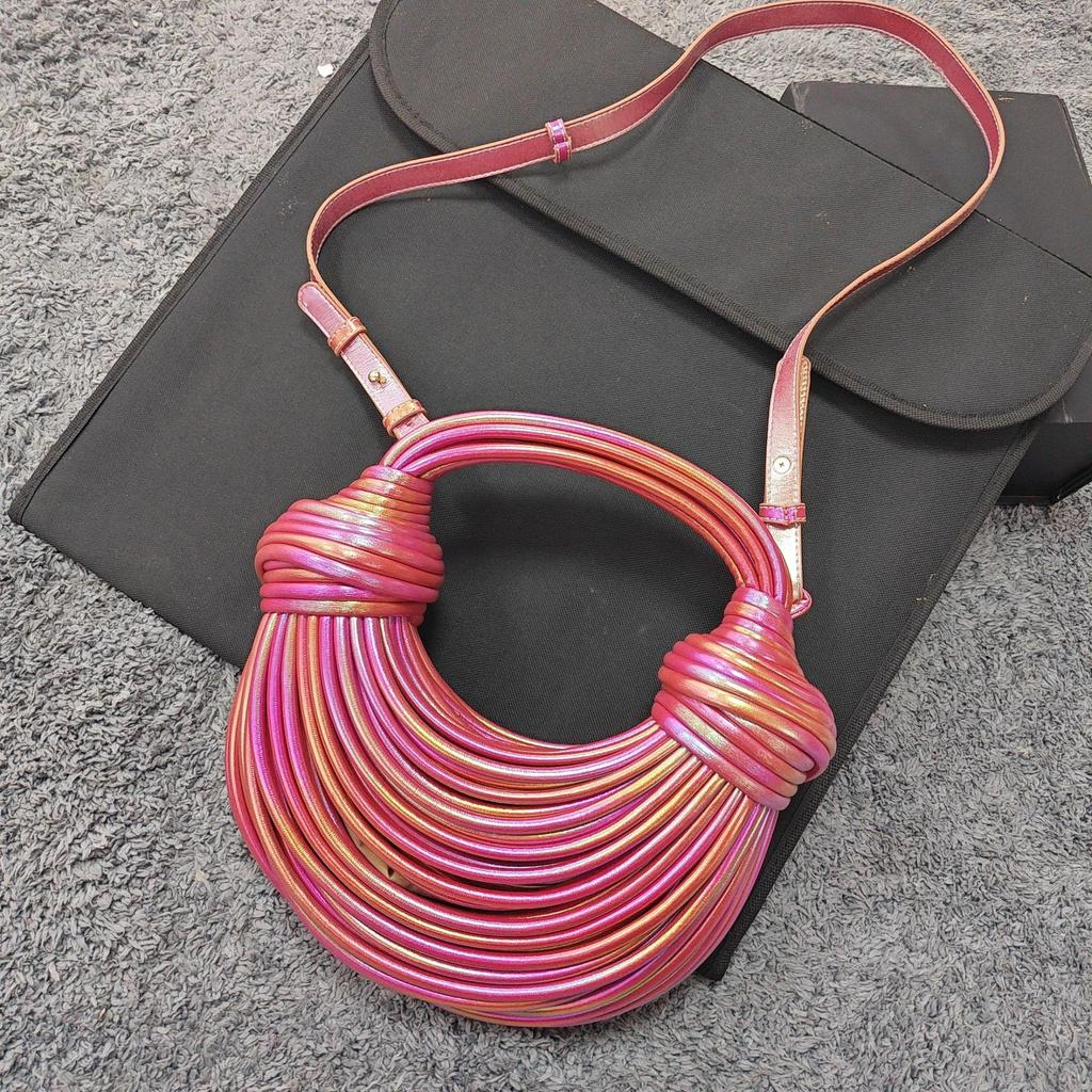 Fashion Handbag Bag Women'S High Sense Niche Design Personalized Noodle Bag Foreign Style Messenger Bag Women'S Tide Weaving