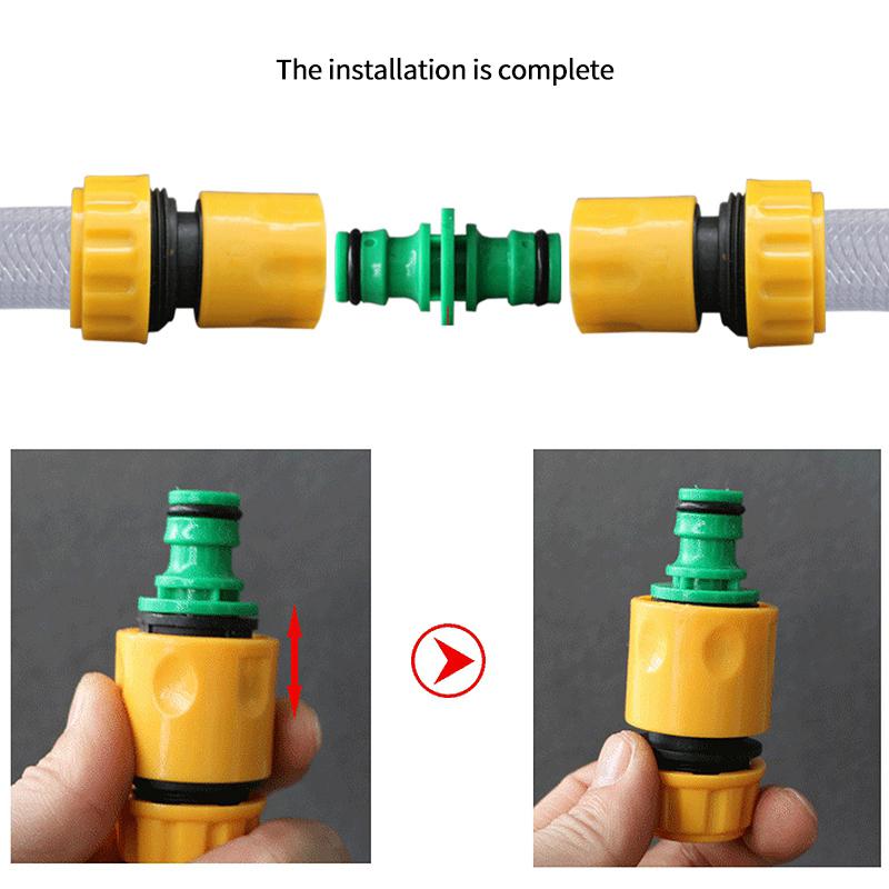 Garden Hose Repair Connector 1/2 3/4 1 In Pipe Transfer Quick Connector Damaged Leaking Adapter 16mm Drip Irrigation Watering