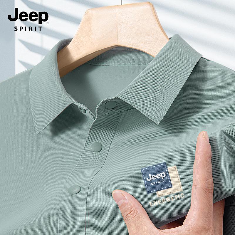 JEEP SPIRIT Men's Ice Silk Quick-Dry Polo Shirt