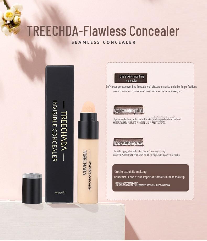 TREECHADA Traceless Concealer: Deckt Flecken, Augenringe und Aknenarben ab und hellt gleichzeitig die Haut auf.