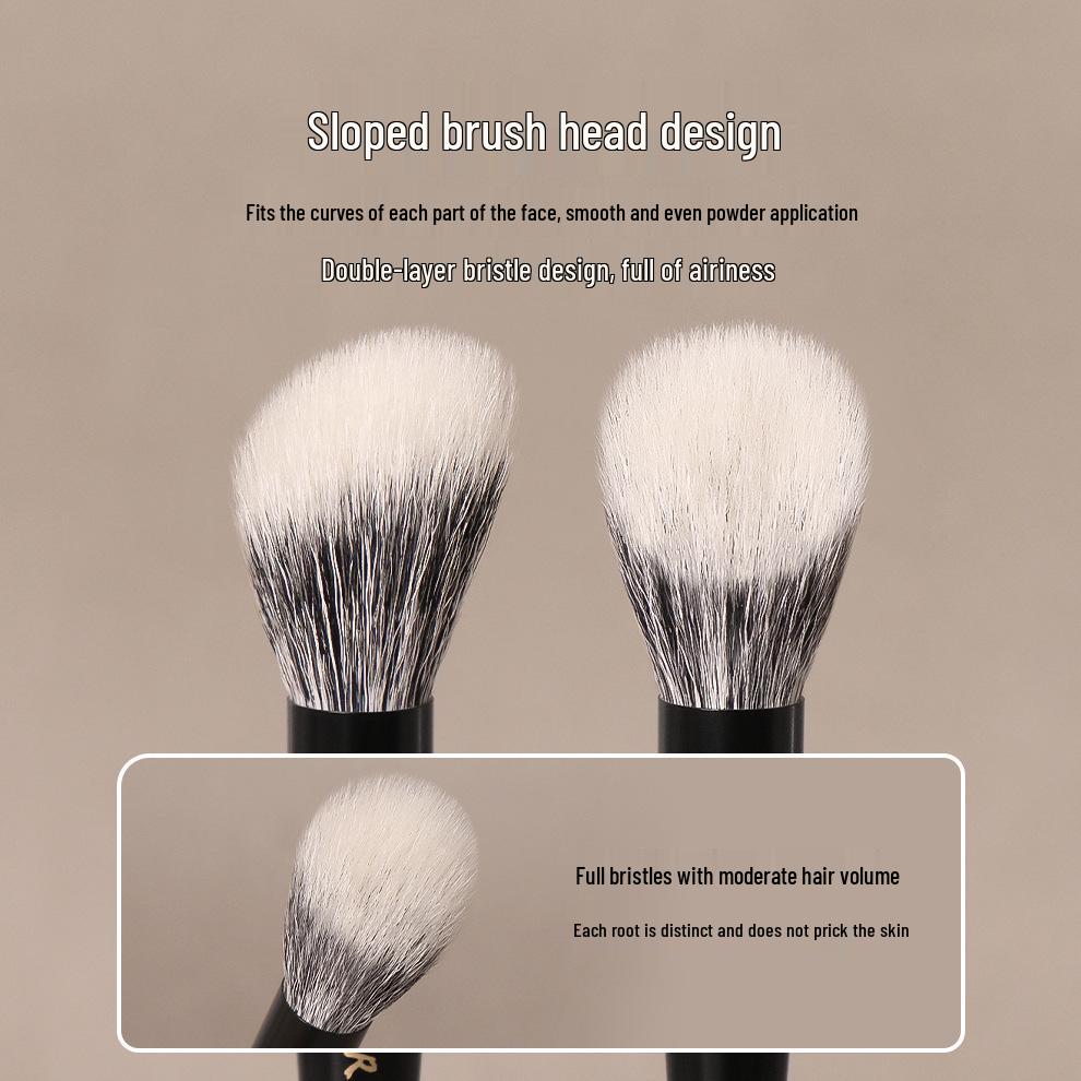 Sandalwood T34 Angled Dotting Blush Brush - Handmade Soft Anti-Aging Makeup Brush