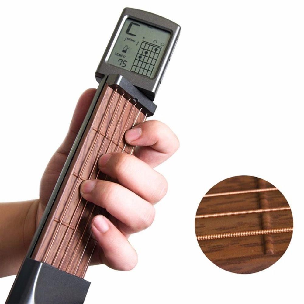 

Rotatable Screen Pocket Guitar Chord Trainer Portable Guitar Chord Exerciser Guitar Training