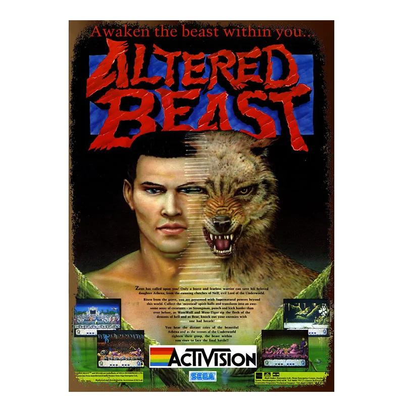 Cartoon Anime Signs Double Dragon Movie Poster Vintage Decoration Wall Metal Tin Sign Garage Tin Board Painting Art Plate Sign