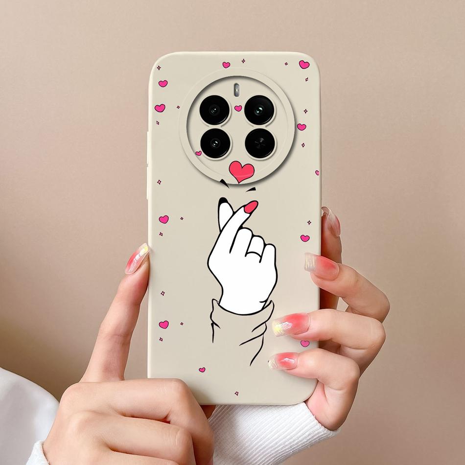 Love Heart Case For Realme 12 Pro Plus 12 Lite Back Cover For Realme12 4G Funda Liquid Silicone Camera Protection Phone Housing
