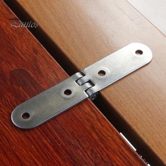 8 Stück anschraubbare Scharniere, Klappscharniere, rostfrei, korrosionsbeständig, glatt, für Schrank, Tisch, Möbel, 180 Grad faltbare Scharniere