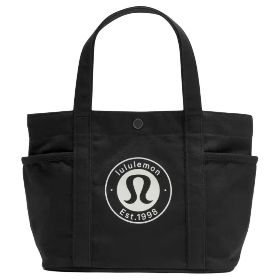 Lululemon Daily 6.5L Logo Snap Closure Tote Bag Unisex Tote Bags Black LU9BXWS-BLK Black/BLK