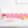Decorative Wall Sticker for Bedroom 4Pcs Scalloped Border Decals, Peel and Stick Half Arch Geometric Stickers, Cabinet Edge Decor Semi Circle Scallop