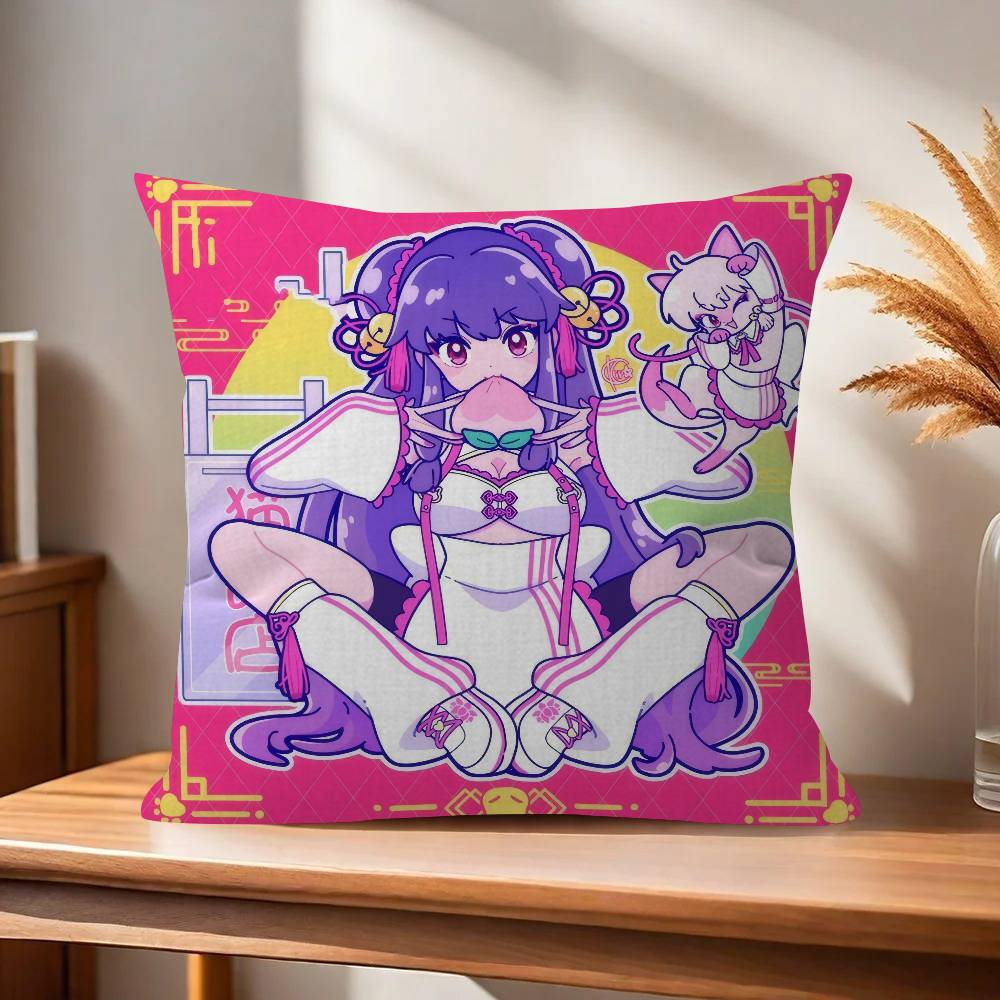 Anime Ranma Vintage Pillow Gift Home Office Decoration Bedroom Sofa Car Cushion Cover case x