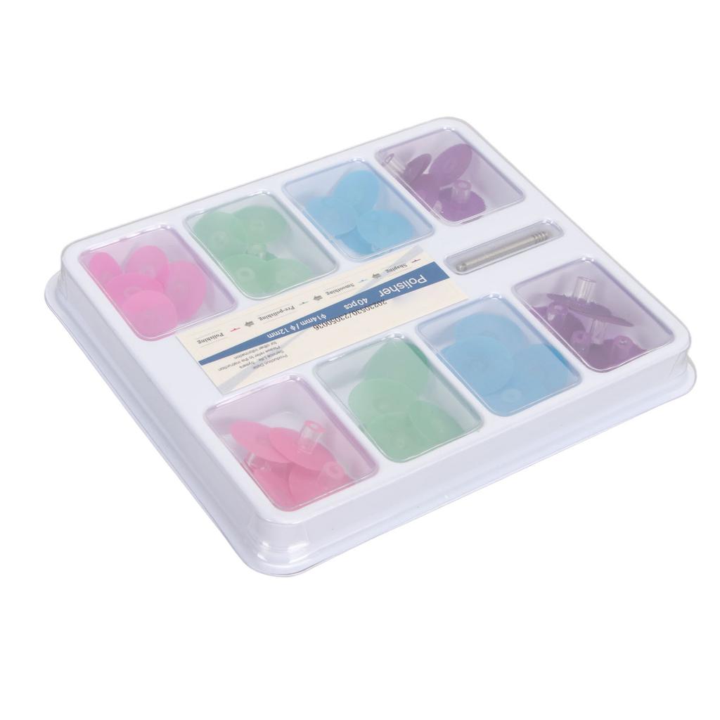 40 Stück Zahnpolierscheiben Set Oberflächenschleifen Verschiedene Farben Oralzähne Polierscheibe