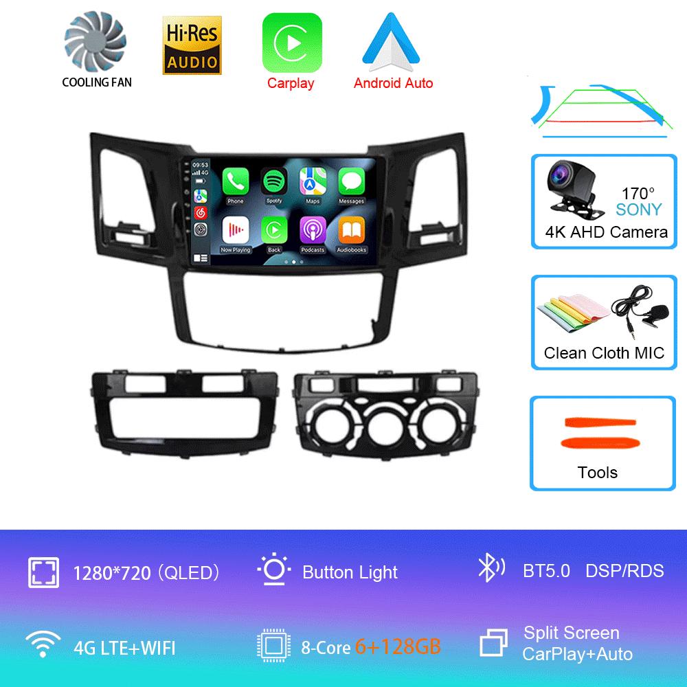 Car Radio Android 14 Carplay Multimedia Player For Toyota Fortuner Hilux Revo Vigo 2005-2007 Autoradio Stereo 2din Head Unit