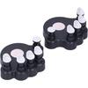 2Pcs Piano Finger Trainers ABS and Silicone Hand Grip Exerciser Piano Correctors Orthotic Tools for Strength Training(black)