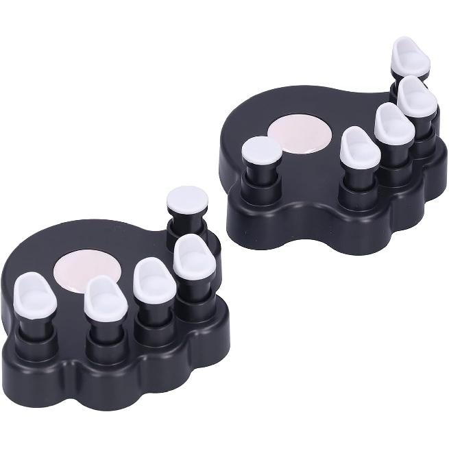 2Pcs Piano Finger Trainers ABS and Silicone Hand Grip Exerciser Piano Correctors Orthotic Tools for Strength Training(black)