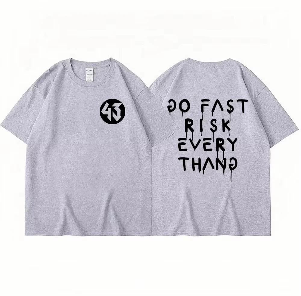 2025 Koszulka męska z nadrukiem liter Ken Block Moda letnia Koszulka w tym samym stylu Ken Block 43 Męska Damska Luźna z krótkim rękawem Oversize