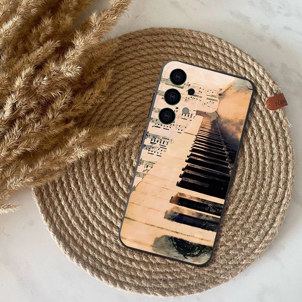 

Phone Case For Samsung S25,S24,S21,S22,S23,S30,Ultra,S20,Plus,Fe,Lite,Note,10,9,Music Piano Keyboard 5G Black Cover Samsung S25ULTRA