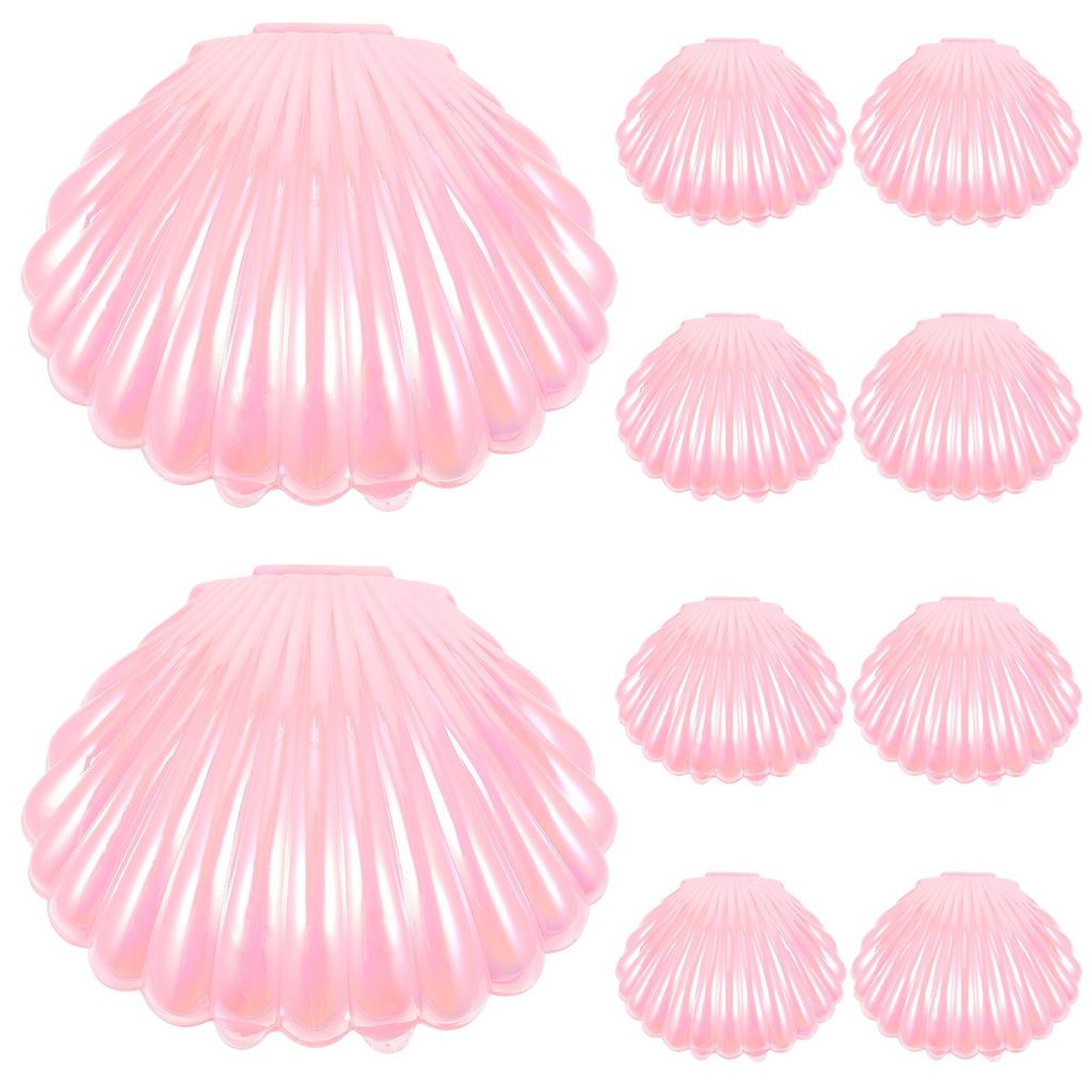 10pcs Plastic Shell Candy Boxes Biscuit Treats Holder MakeUp Jewelry Storage Boxes Baby Shower Wedding Birthday Party Favor