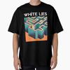 Bigger Than White Lies Oversized T Shirt Vintage Washed Versatile Soft Designer Clothes Casual Top For Everyday Wear Stylish