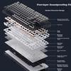 Bluetooth And Wired Mechanical Keyboard, Hot-Swappable Gasket Keyboard, Space Odyssey Astral Gold Switch
